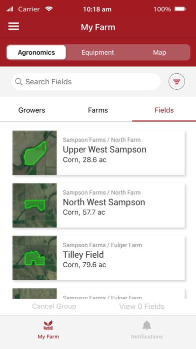 Case IH AFS Connect Farm Screenshot