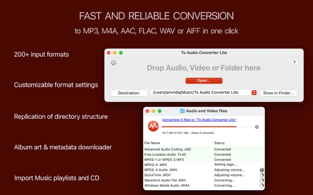 To Audio Converter Lite on the Mac App Store