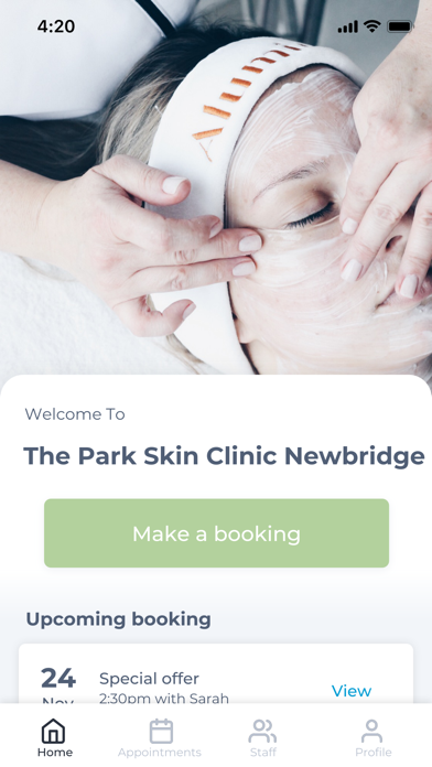 The Park Skin Clinic Newbridge Screenshot