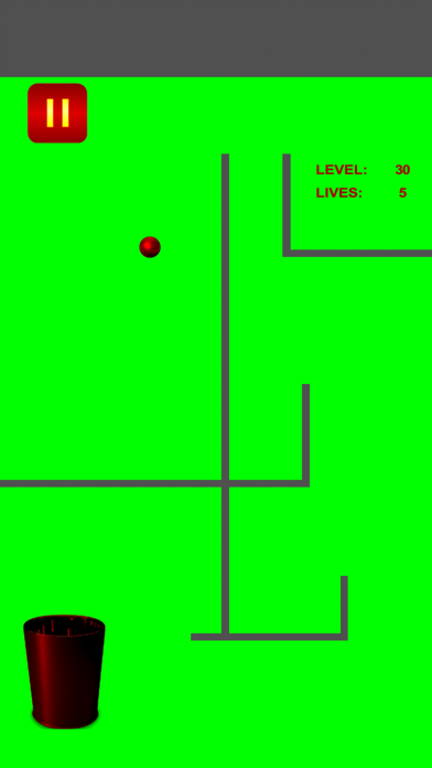 Crazy Red Ball and Walls Screenshot