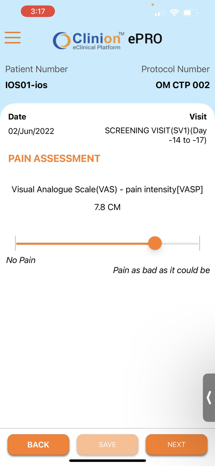 Clinion OM-CTP-002 ePRO