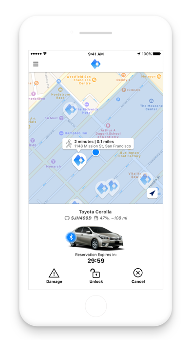 Ridecell Motorpool Screenshot