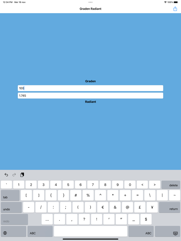 Graden Radialen iPad app afbeelding 2