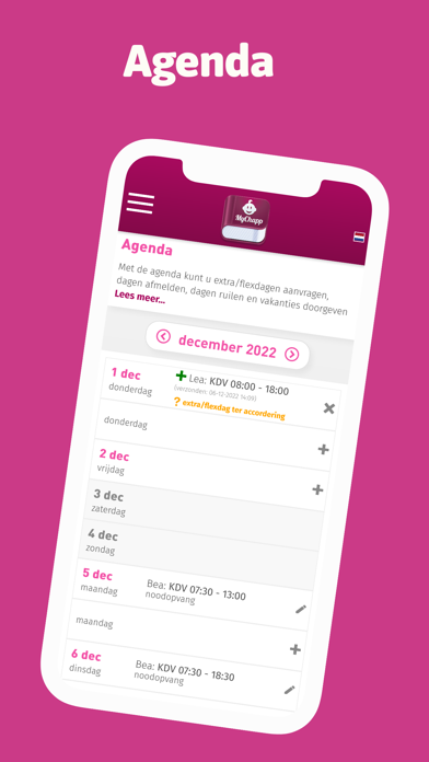MyChapp Kinderopvang Screenshot