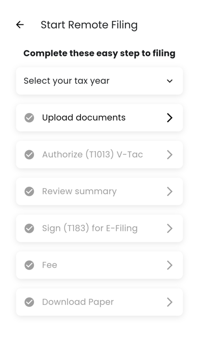 VTAC -  Remote Tax Filing Screenshot