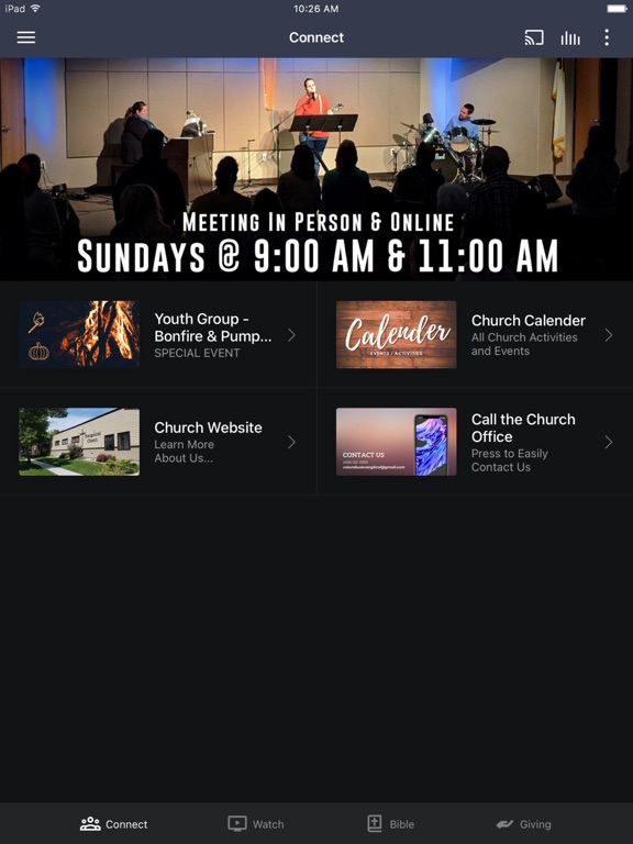 Columbus Evangelical Church iPad screenshot 1 - Education app