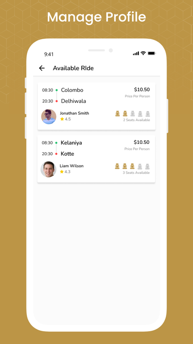 CrewCare RideShare Screenshot