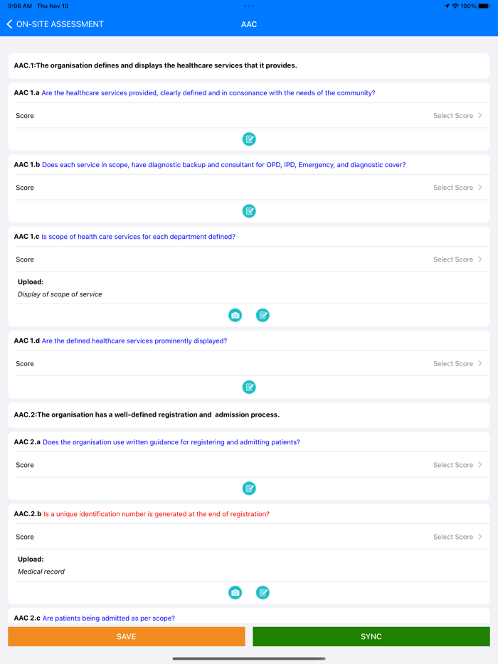 NABH-HA Assessor App
