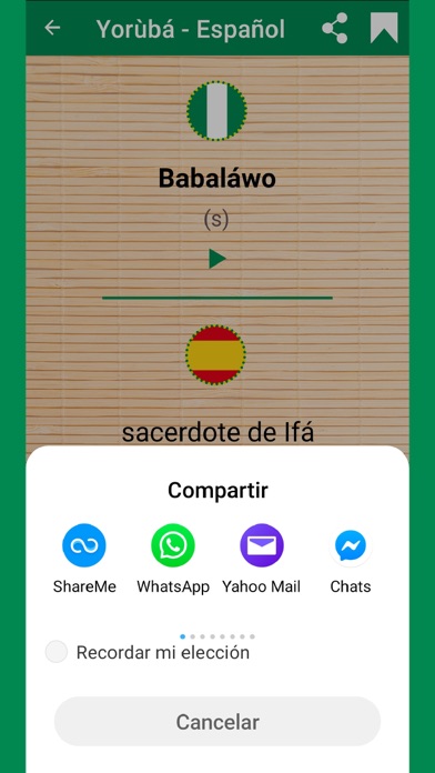 Diccionario Yoruba-Español Screenshot