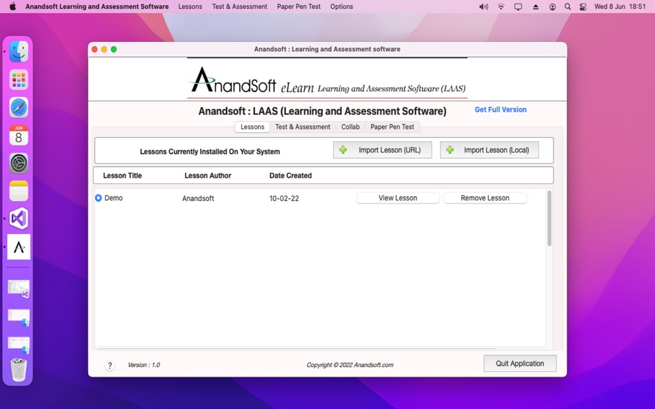 #1. Learning & Assessment Software (macOS) بواسطة: Anand Software and Training Pvt Lyd