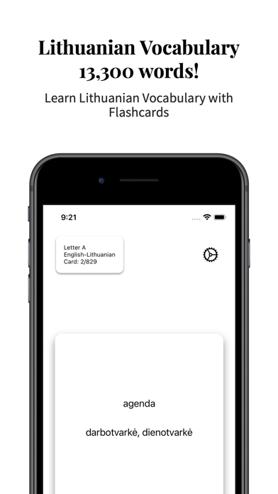 Lithuanian Vocabulary Screenshot