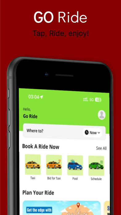 GoRide - Tap, Ride, Enjoy! Screenshot