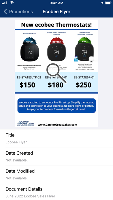Carrier Great Lakes iPhone screenshot 3 - Business app