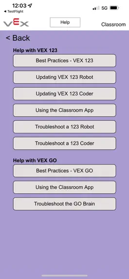 Game screenshot VEX Classroom apk
