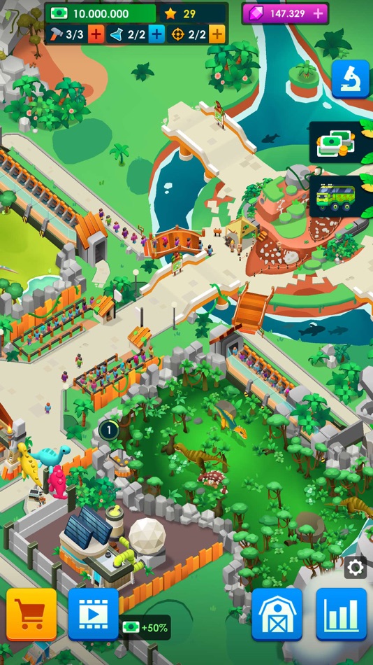 #5. Dinosaur Park—Jurassic Tycoon (iOS) By: Codigames