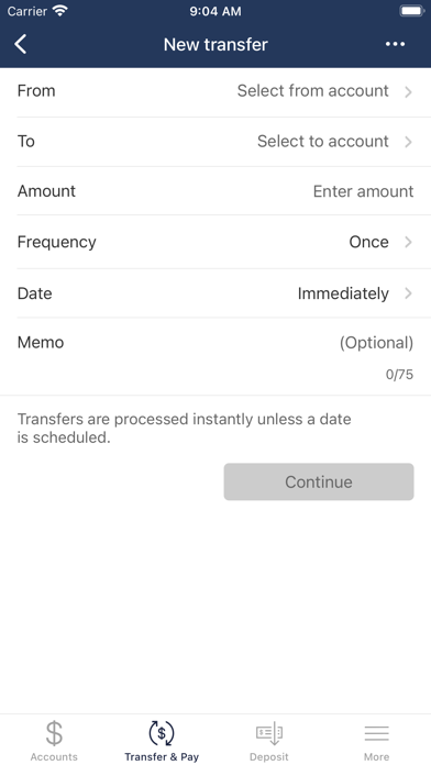 Earthmover Credit Union Mobile Screenshot