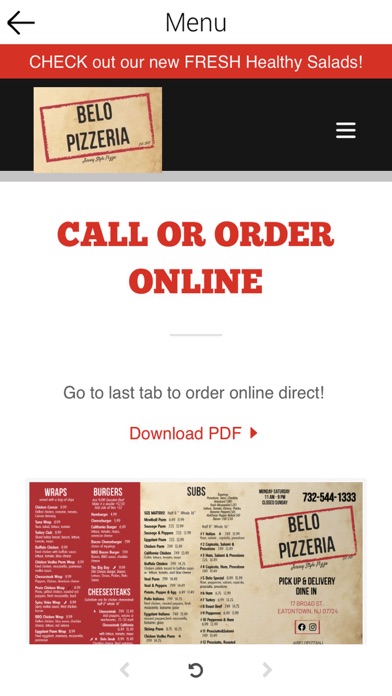 Belo Pizzeria Screenshot