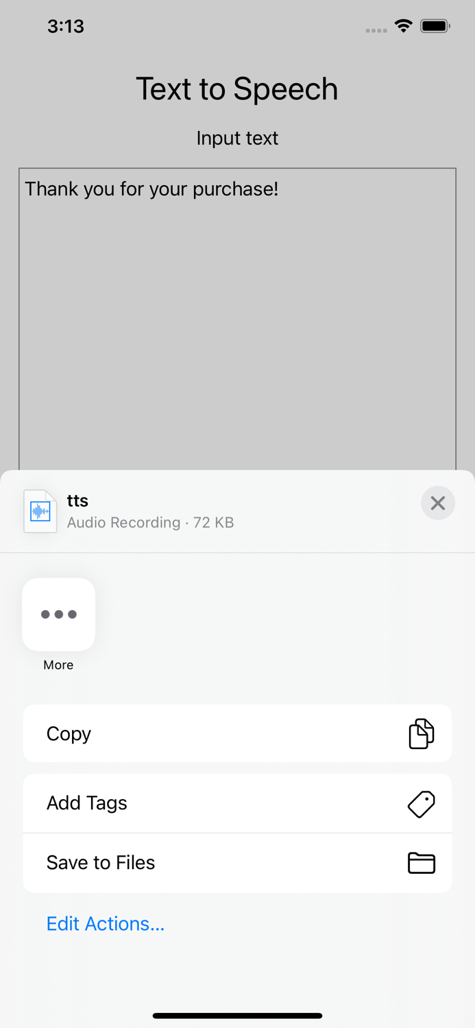 Text to Speech - Export to WAV