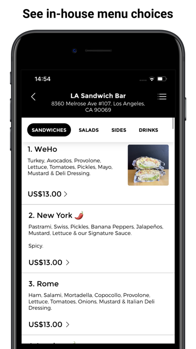 LA Sandwich Bar Screenshot