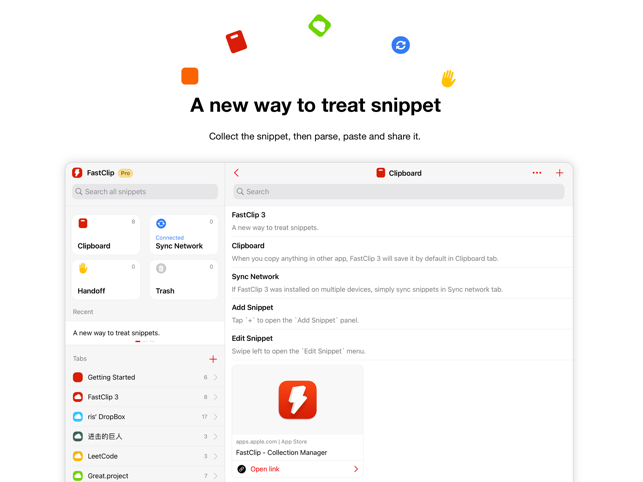 FastClip - Snippets Editor Screenshot