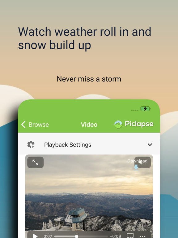 Piclapse Timelapse Videos iPad screenshot 3 - Weather app