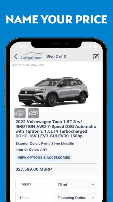 LetYouKnow – Bid On New Cars Screenshot