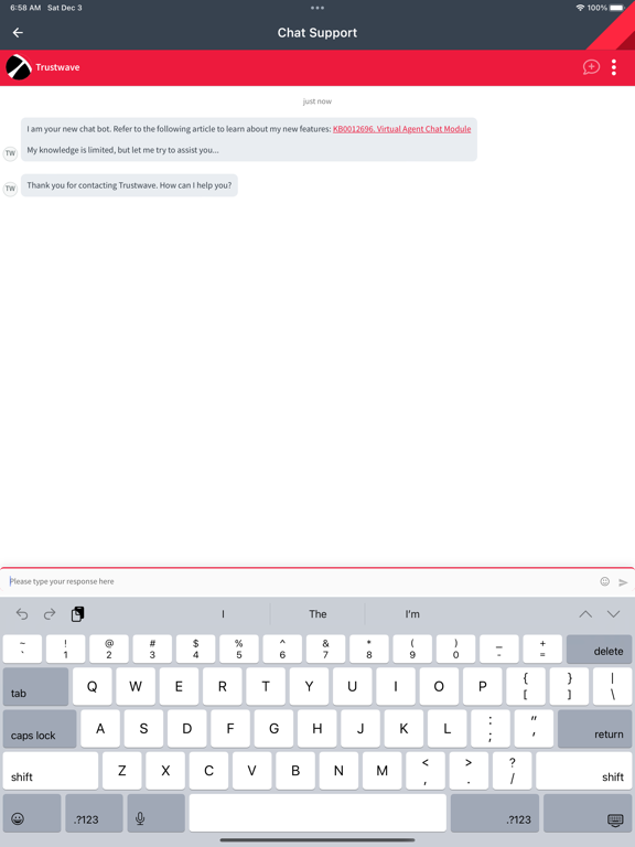 Trustwave Fusion iPad screenshot 9 - Utilities app
