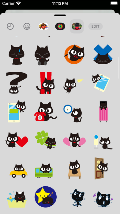Black Cat Stickers packs Screenshot