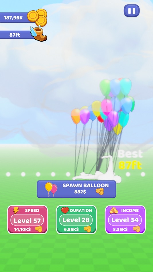 #7. Balloon Clicker (iOS) Podle: Dumbbell Games Yazilim Anonim Sirketi