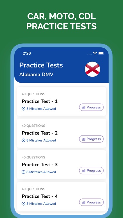 Alabama AL DMV Permit Test