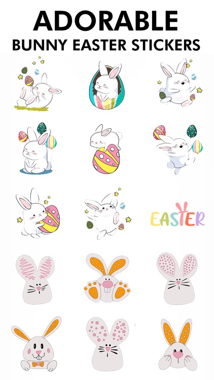 Adorable Bunny Easter Stickers