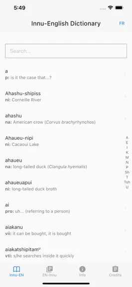 Game screenshot Innu Dictionary mod apk