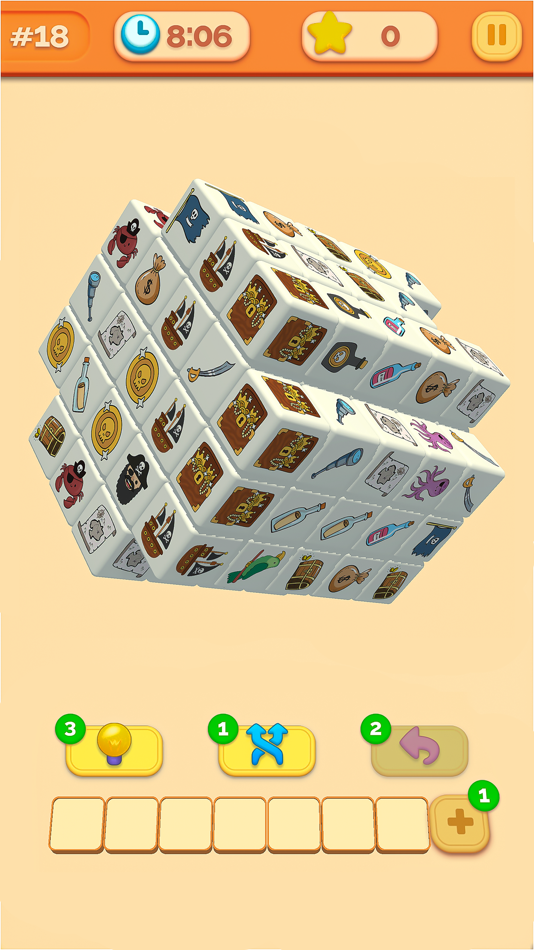 #3. Cube Match 3D Tile Matching (iOS) By: AI Games FZ