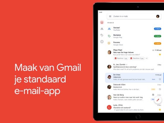 Gmail - E-mail van Google iPad app afbeelding 3