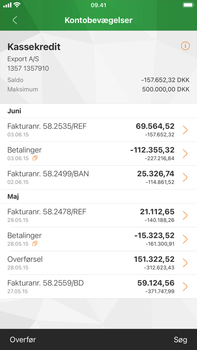 Mobilbanken Erhverv Screenshot