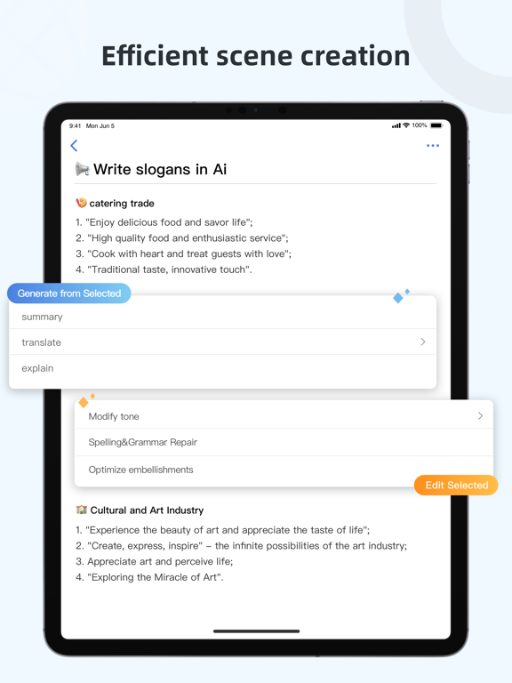 Notehot.ai - Content generator iPad screenshot 6 - Productivity app