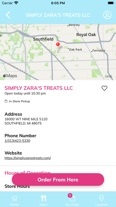 Simply Zara’s Treats Screenshot