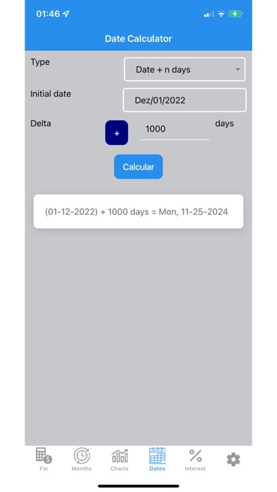 Loan and Interest Calculator Screenshot