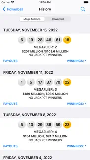 mmpb: megamillions & powerball iphone screenshot 3