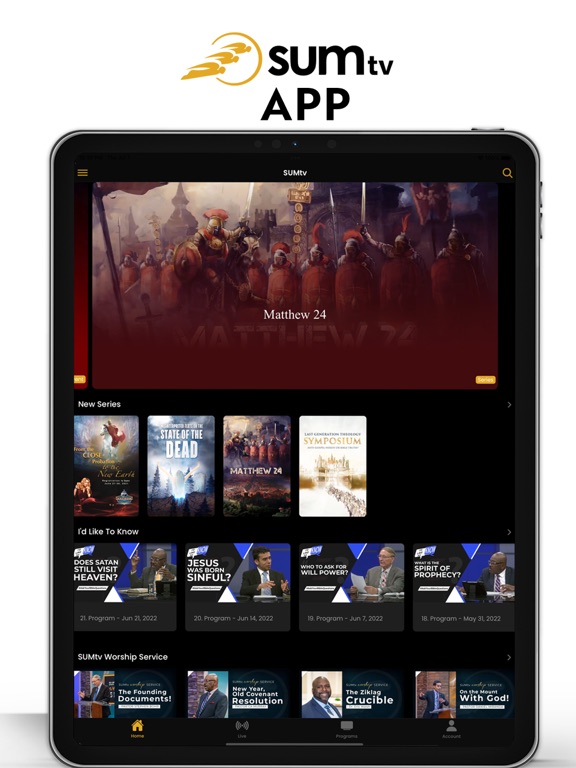 SUMtv App iPad screenshot 1 - Education app