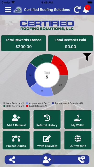 Certified Roofing Solutions Screenshot