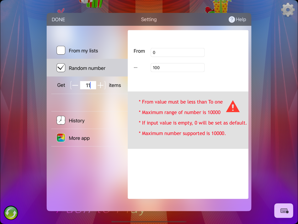 #1. Random Selector (iOS) By: HITACHI VANTARA VIETNAM CO., LTD