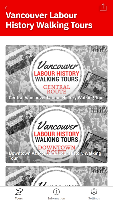 BCLabour History Walking Tours Screenshot
