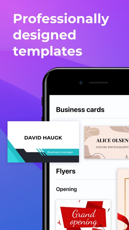 Business Cards & Flyers Maker screenshot-0