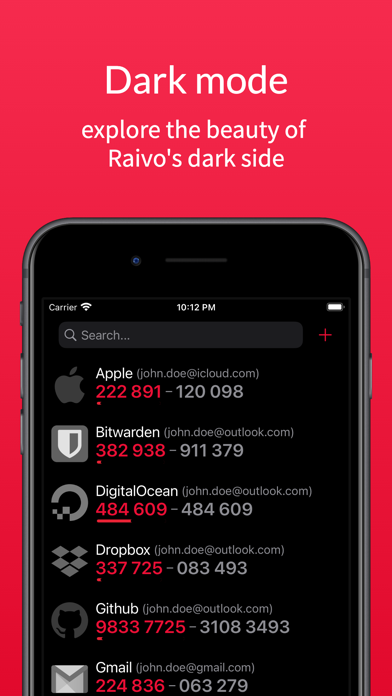 Raivo Authenticator Screenshot