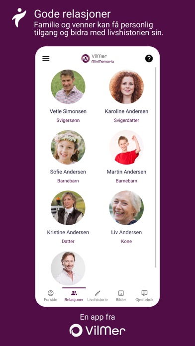MinMemoria visningsapp Screenshot