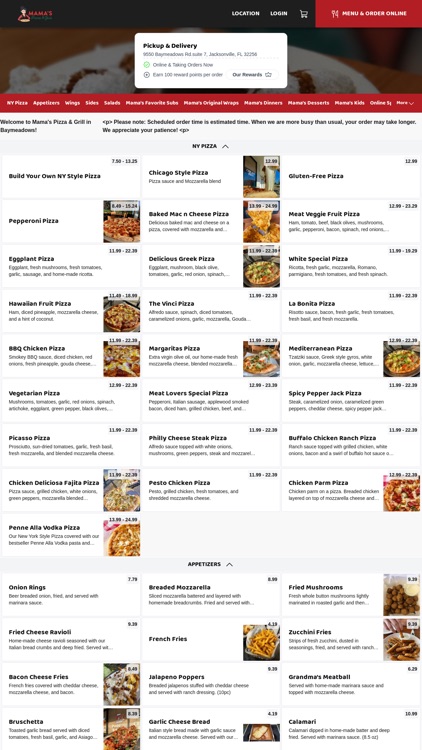 Mamas Pizza & Grill Baymeadows