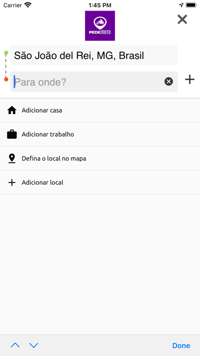 PedeMoto - Passageiro Screenshot