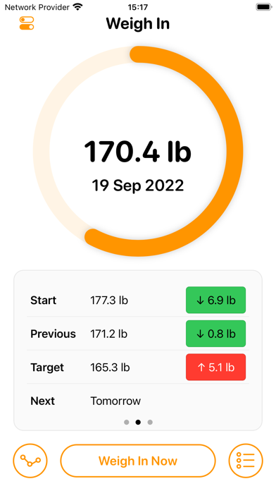 Weigh In: Weight Tracker Screenshot