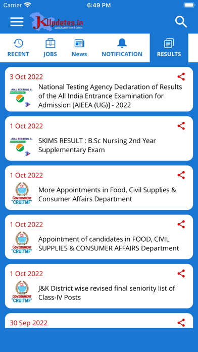 JKUpdates Jobs, JK News, Study Screenshot